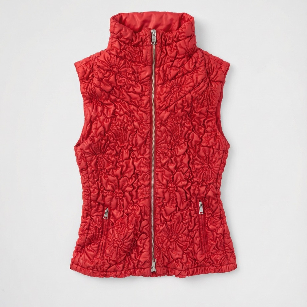 Prada Sport Red Satin Vest - 2008 Vintage